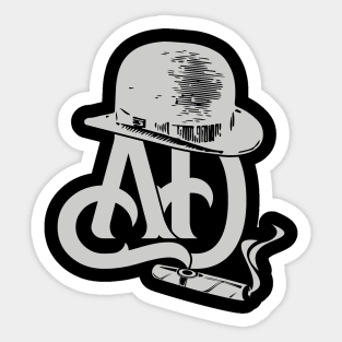 AD Bowler hat and Cigar Sticker